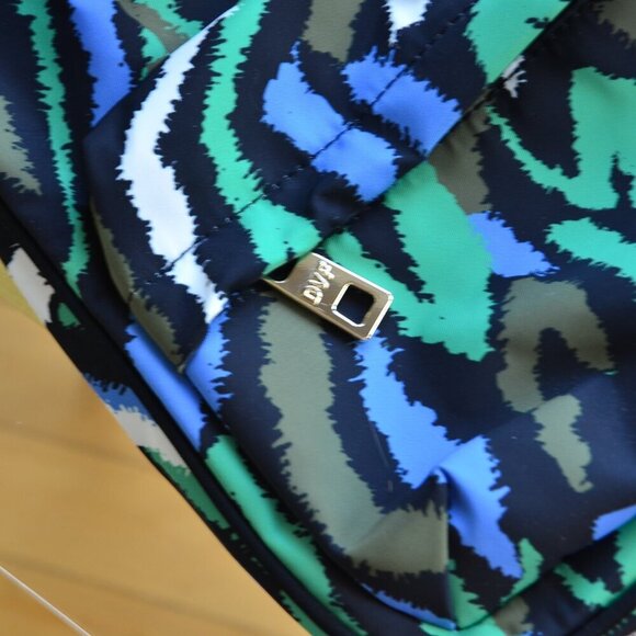 Diane von Furstenberg DVF for Target - Zebra Green Utility Crossbody Bag - Picture 5 of 10